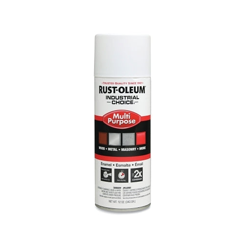 Rust-Oleum Industrial Choice 1600 System Aérosol d'apprêt émail, 12 oz, blanc plat - 6 par CA - 1681830V