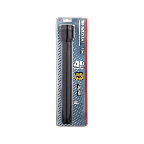 Mag-Lite Mag-Lite Standard Flashlight, 4 D, 98 Lumens, Black - 1 per EA - S4D016