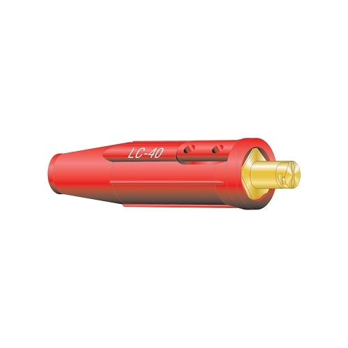 Lenco Cable Connector, Single Oval-Point Screw Connection, Male, 4 To 1/0 Cable Cap, Red - 1 per EA - 05054