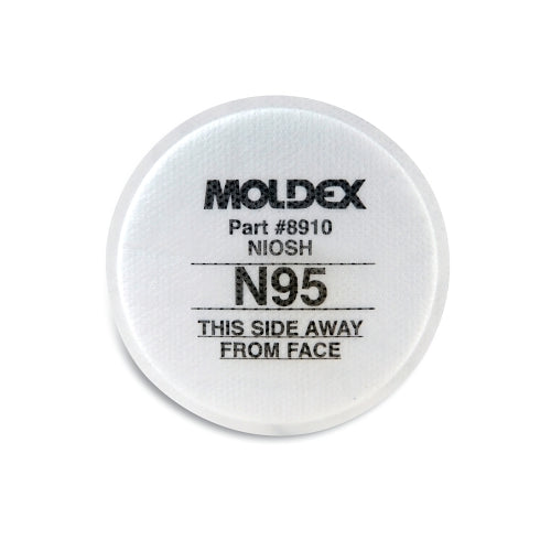 Moldex 8000 Series Particulate Filter, Non-Oil Based Particulates, N95, White - 5 per BG - 8910