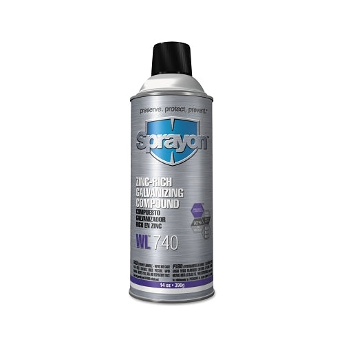 Sprayon Zinc-Rich Cold Galvanizing Compound, 16 Oz Aerosol Can - 12 per CS - SC0740000