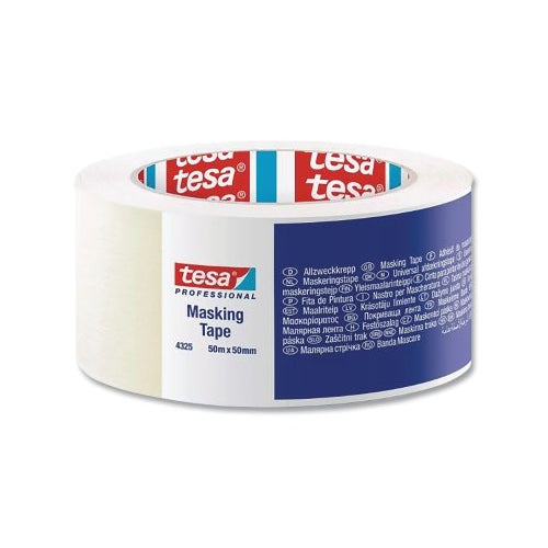 Tesa Tapes 4325 Industry General Purpose Masking Tape, 50 Mm W X 50 M L, Natural - 36 per CA - 04325-00018-00