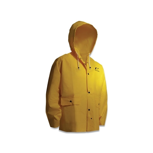 Onguard Tuftex Rain Jacket, Attached Hood, 0.30 Mm Thick, Pvc, Yellow, 2X-Large - 1 per EA - 7803400.2X