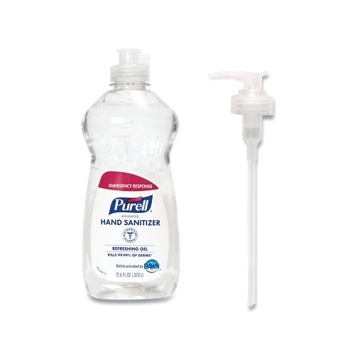 Desinfectante de manos en gel refrescante avanzado empaquetado Purell Emergency Response, 12.6 onzas líquidas, botella con bomba, sin perfume - 12 por CA - 9747-12-S