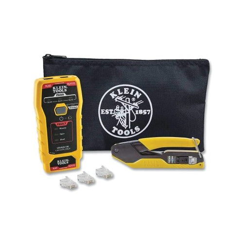 Klein Tools Twisted Pair Installation Kit, Tester And Crimper, Pass-Thru Technology - 1 per EA - VDV026-813
