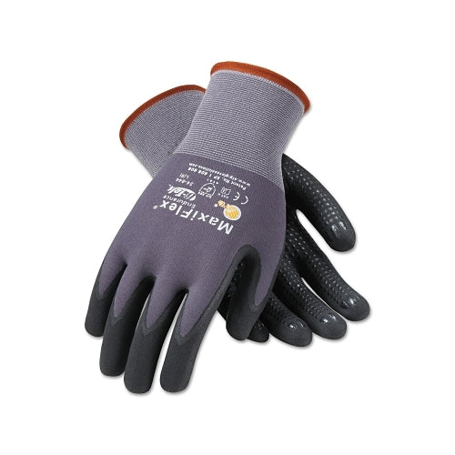 Gants d'endurance Pip Maxiflex, X-Small, noir/gris, paume et doigts enduits - 12 par DZ - 34844XS