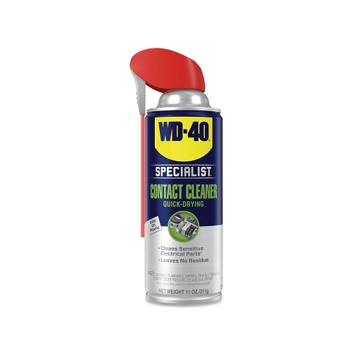 WD-40 Specialist Contact Cleaner, 11 Oz, Aerosol Can, Hydrocarbon/Alcohol Scent - 6 per CA - 300554