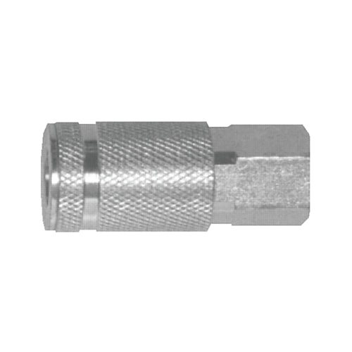 Acoplador semiautomático industrial Dixon Valve Air Chief, rosca de tubo, tamaño de cuerpo de 1/4 pulgadas, 1/4 pulgadas (Npt) F, latón - 1 por EA - DC20