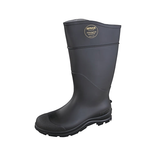 Servus Ct_x0099_ Economy Knee Boots, Steel Toe, Size 8, 16 Inches H, Pvc, Black - 1 per PR - 18821-080