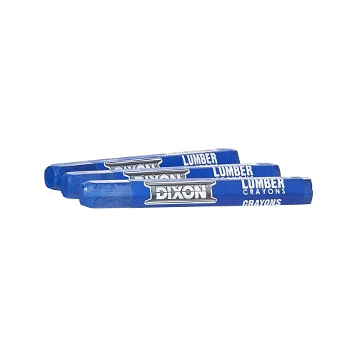Dixon Ticonderoga Lumber Crayon, 1/2 Inches Dia X 4-1/2 Inches L, Blue - 12 per DOZ - 52100