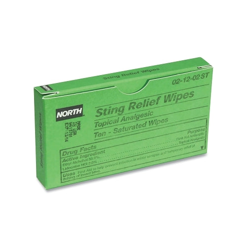 Toallitas Honeywell North Sting Relief, 6 por ciento de benzocaína - 10 por caja - 021202ST