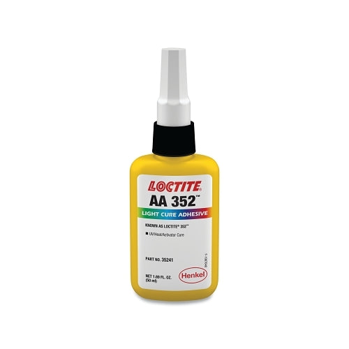 Loctite Loctite Aa 352 Light Cure Adhesive, 50 Ml, Bottle, Light Amber - 1 per BTL - 135412