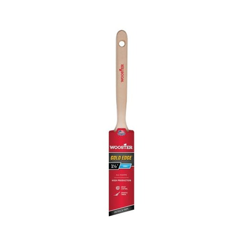 Wooster Gold Edge Paint Brushes, 1-1/2 Inches W, Polyester, Wood Handle - 6 per BX - 0052310014