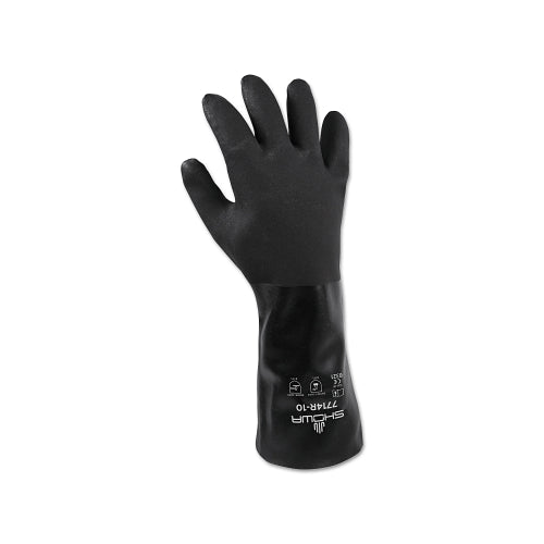 Showa Black Knight Pvc Gloves, Gauntlet, Large - 1 per DZ - 7714R10