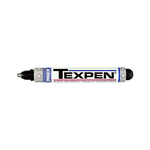 Dykem Texpen Industrial Steel Ball Tip Paint Marker, Black, 3/32 In, Medium - 12 per BX - 16033