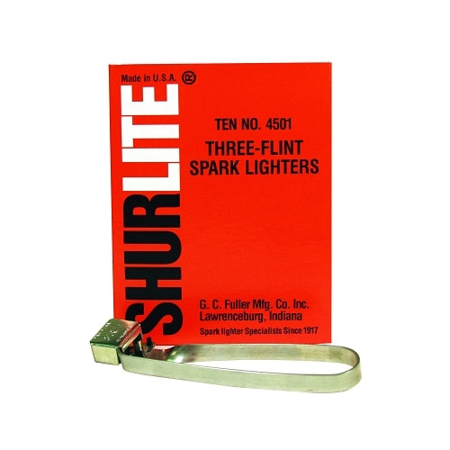 Gc Fuller Shurlite Spark Lighter, Three-Flint Lighter With Attached Flints - 1 per EA - 4501