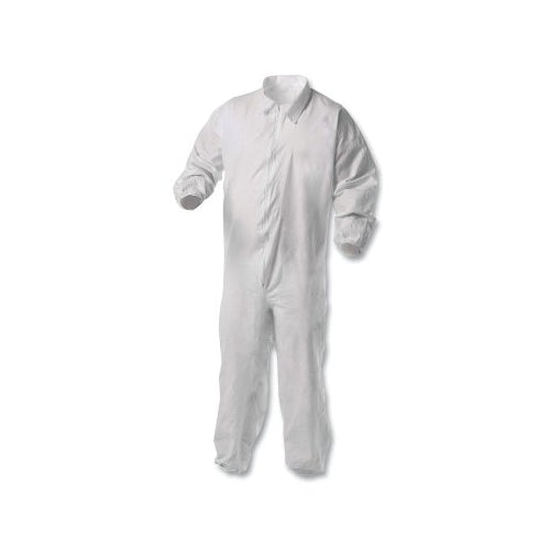 Kimberly-Clark Professional Kleenguard_x0099_ A35 Economy Liquid & Particle Protection Coveralls, Zipper Front/Elastic Wrists/Ankles, White, 4Xl - 1 per 1 - 38934