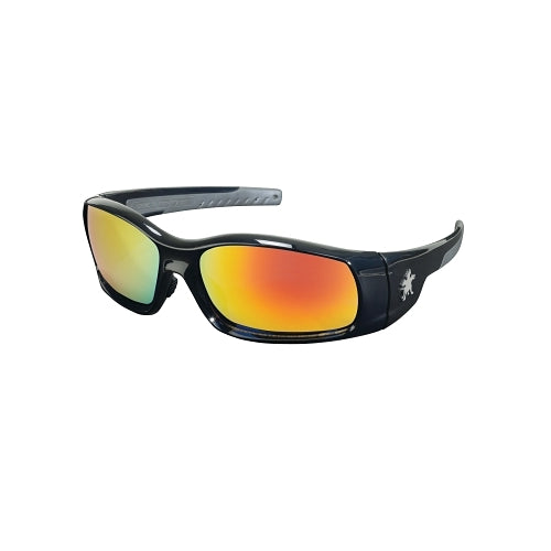 Mcr Safety Swagger Sr1 Series Safety Glasses, Fire Mirror Lens, Duramass Hard Coat, Black Frame - 1 per PR - SR11R