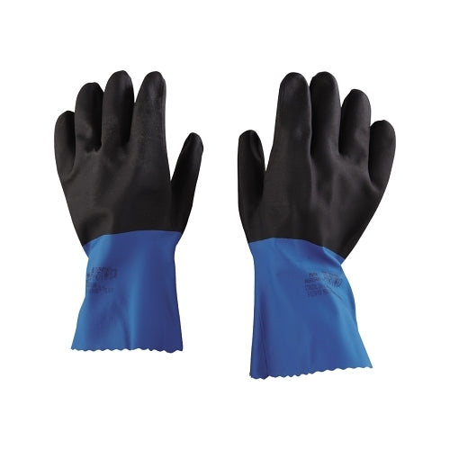 Mapa Professional Stanzoil Nl-34 Gloves, Blue/Black, Rough Finish, X-Large - 12 per BX - 334949
