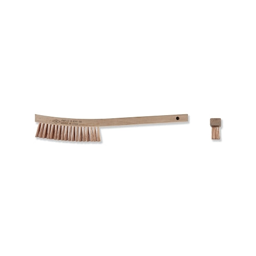 Ampco Safety Tools Scratch Brushes, 13 3/4 In, 4 X 19 Rows, Curved Handle - 1 per EA - B400