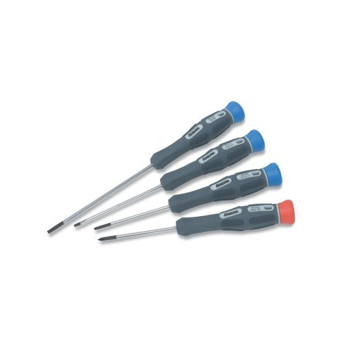 Ideal Industries 4 Pc Slim Electronic Screwdriver Set, Cabinet, Phillips, 3/32 Inches X 2-1/2 In, 3/32 Inches X 3 In, 1/8 Inches X 4 In, #0 X 2-1/2 In - 1 per ST - 36-249