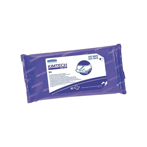 Kimberly-Clark Professional Kimtech Pure* W4 Pre-Saturated Wiper, White, 9 Inches W X 11 Inches L, 40 Per Pack - 10 per CA - 06070