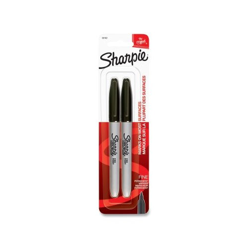 Sharpie Fine Tip Permanent Marker, Black, Carded, 6/Pk - 6 per PK - 30101PP