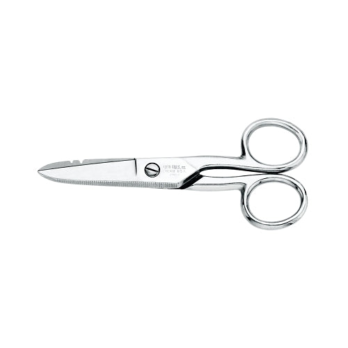 Klein Tools Electrician'S Scissors, 5-1/4 In, Silver - 1 per EA - 21007