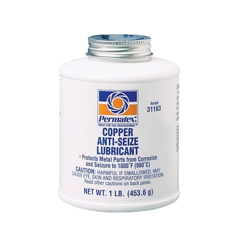 Permatex Copper Anti-Seize Lubricant, 16 Oz Brush Top Bottle - 1 per EA - 31163