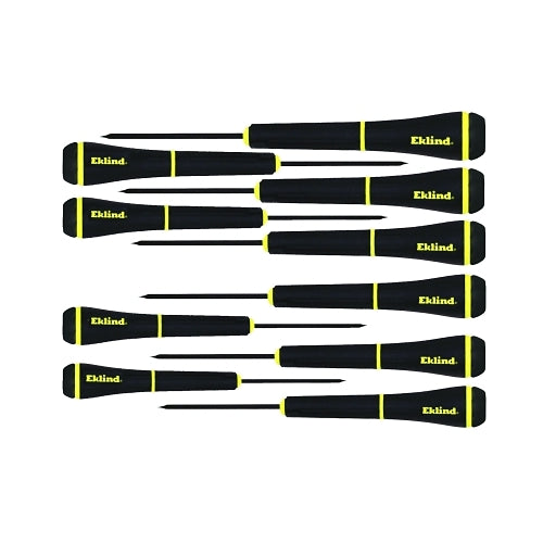 Eklind Tool Psd Precision Slotted & Phillips Screwdriver Set, 10 Pieces,1 Mm To 4 Mm/#000 To #1 - 1 per ST - 92199