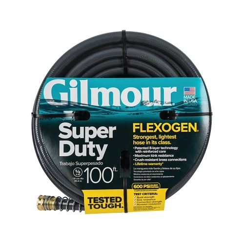 Mangueras Gilmour Flexogen Super Duty, 5/8 pulgadas x 100 pies, gris - 1 por EA - 874001-1021
