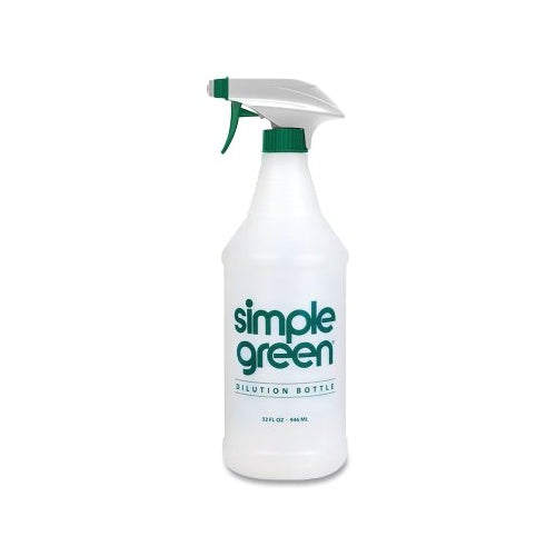 Simple Green Dilution Spray Bottle, 32 Oz, Clear Plastic, Trigger Sprayer, With Quick Mix Guide - 8 per CA - 9910000813231