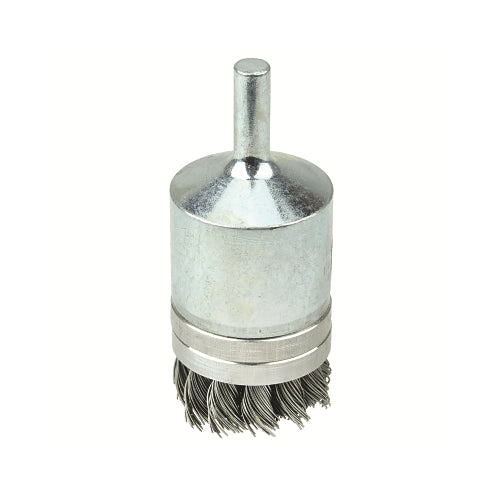 Weiler Banded Knot Wire End Brush, Steel, 1-1/8 Inches X 0.020 In, 20000 Rpm - 2 per BX - 11141