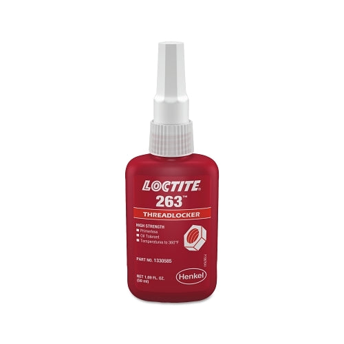 Loctite 263 x0099  High Strength Red Threadlocker, 50 Ml, 1 Inches Thread, Red - 1 per EA - 1330585