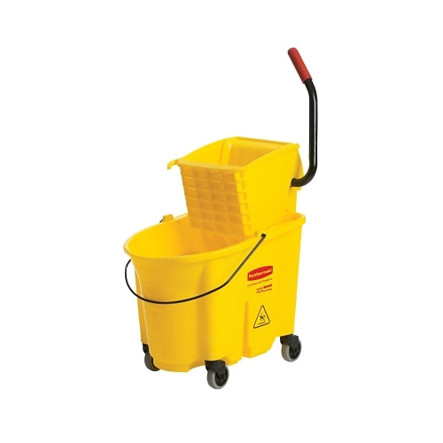 Rubbermaid Commercial Wavebrake x0099  Bucket/Wringer Combination Pack, 35 Qt, Yellow - 1 per EA - FG758088YEL