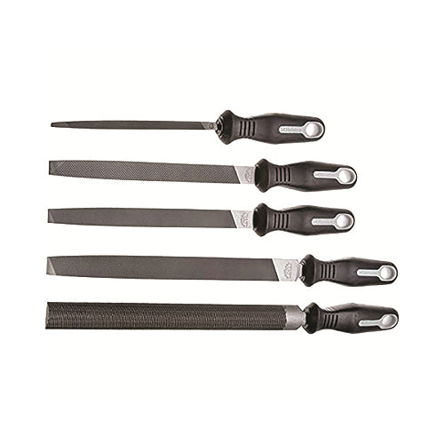 Crescent/Nicholson 5-Pc General Purpose File Sets With Ergonomic Handles, 6 In, 8 In, 10 In - 1 per ST - 22040HNNN