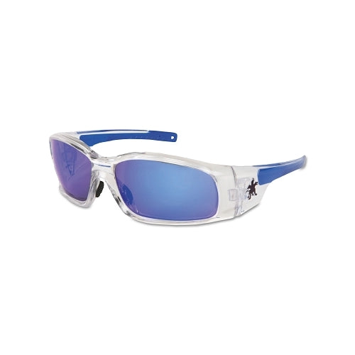 Mcr Safety Swagger Safety Glasses, Blue Diamond Mirror Lens, Duramass Hc, Clear Frame - 1 per PR - SR148B