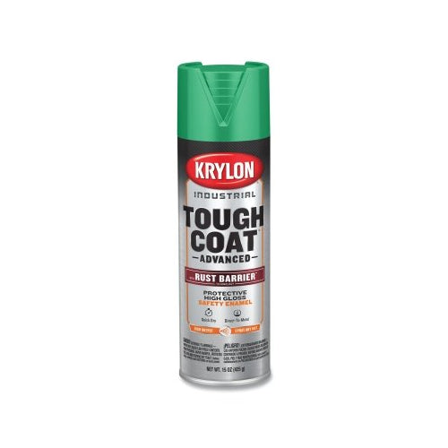 Krylon Industrial Tough Coat Advanced With Rust Barrier Technology Spray Paint, 15 Oz, Safety Green, Gloss - 6 per CA - K00339008