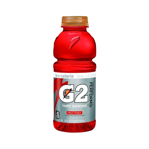 Gatorade G2 Low Calorie Thirst Quencher, 20 Oz, Wide Mouth Bottle, Fruit Punch - 24 per CA - 20405