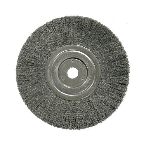 Weiler Narrow Face Crimped Wire Wheel, 8 Inches D, .008 Steel Wire - 2 per CTN - 01148