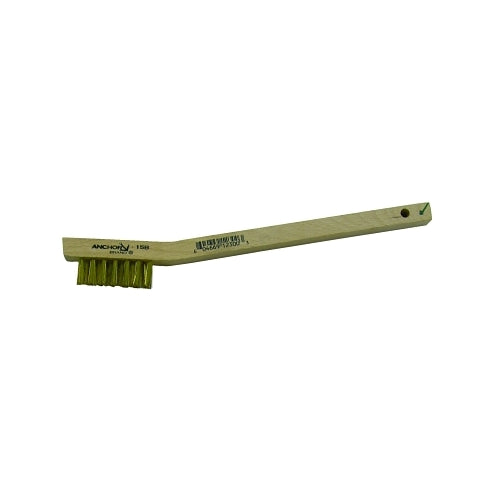 Anchor Brand Utility Brush, 7-1/2 Inches L, 3 X7 Rows, Brass Bristles, Curved Wood Handle - 1 per EA - 94924