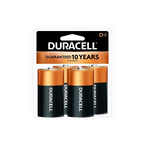 Pile alcaline Duracell Coppertop, D, 1,5 V, 4/Pk - 4 par CD - DURMN1300R4Z