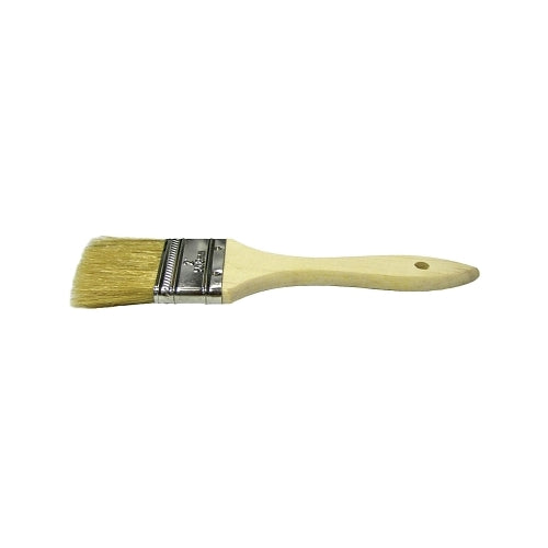 Weiler Chip & Oil Brushes, 3/8 Inches Thick, 1 3/4 Inches Trim, White China, Wood Handle - 12 per PK - 40185