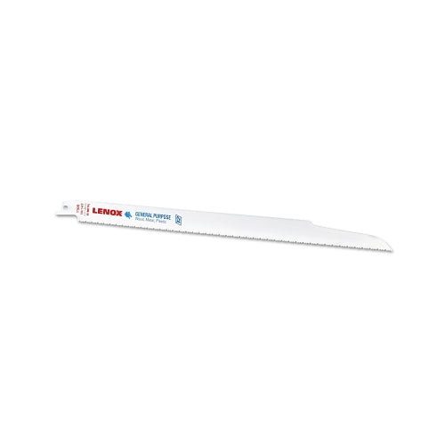 Lenox General Purpose Bi-Metal Reciprocating Saw Blade, 12 Inches L X 3/4 Inches W X 0.050 Inches Thick, 10/14 Tpi, 5 Ea/Pk - 5 per PK - 20583110R