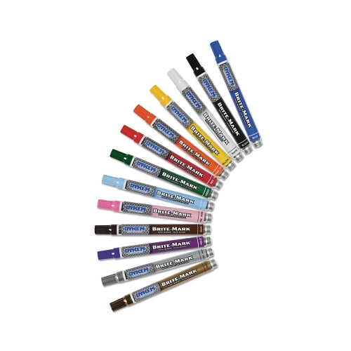 Dykem Brite-Mark Medium Paint Marker, Blue, Bullet - 12 per BX - 84001