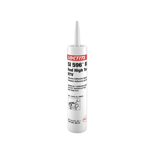 Loctite Superflex Red High Temp Rtv, Silicone Adhesive Sealant, 300 Ml Cartridge, Red - 10 per CS - 198817