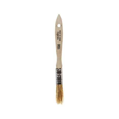 Linzer White Chinese Bristle Paint Brush, 1/2 Inches W, 1-1/2 Inches Trim, Wood Handle - 36 per BX - 150012