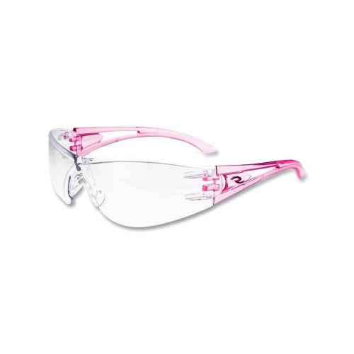 Radians Optima Safety Eyewear, Clear Lens, Polycarbonate, Uncoated, Pink Frame - 12 per BX - OP6710ID