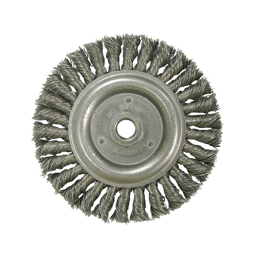 Weiler Roughneck Stringer Bead Wheel, 6 Inches D X 5/16 W, .023 Inches Steel Wire, 12500 Rpm - 10 per CT - 09386
