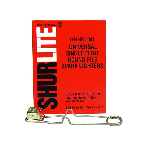 Gc Fuller Shurlite Spark Lighter, Universal Single-Flint Round Lighter - 10 per BX - 3001
